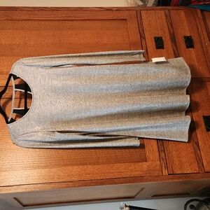 Bar III shimmery silver lined dress L